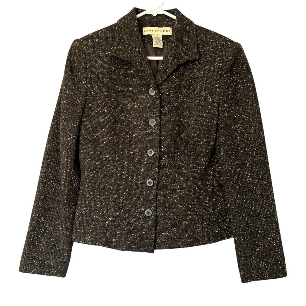 Women's Brown Tweed Jacket